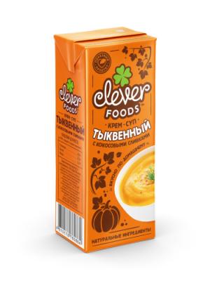 Тыквенный крем-суп с  "Кокосовыми сливками" "Clever Foods"  200мл. РБ