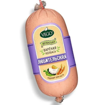 Продукт растит. Колбаса вареная Любительская "Vego"  500 г