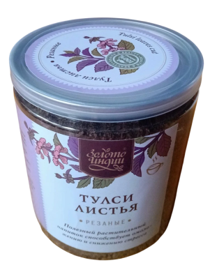 Тулси лист резаный (Tulsi Leaves Cut) "Золото Индии" 100 гр.