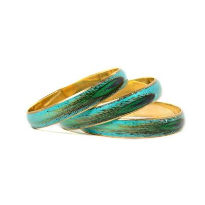 FB0730-140 Браслет с пером, металл, эмаль