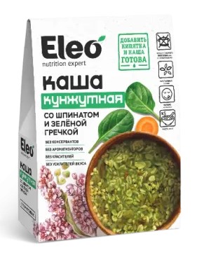 Каша кунжутная со шпинатом и зеленой гречкой Eleo 200 г