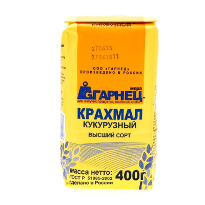 Крахмал кукурузный без глютена "Гарнец"  400 гр.