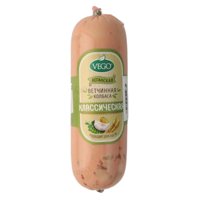 Продукт растит. Колбаса ветчинная классическая "Vego" 400 гр.