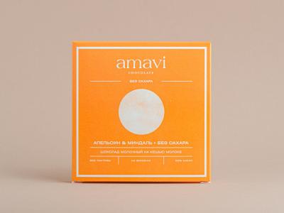 Шоколад Amavi «Молочный на кешью молоке АПЕЛЬСИН & МИНДАЛЬ» 50 г