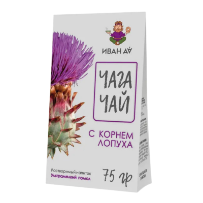 Чайный напиток "Чага-Чай" с корнем лопуха Иван-Да 75 гр. РФ..