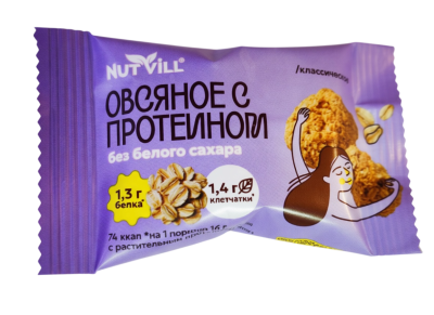 Печенье NutVill Овсяное протеиновое классическое 16гр.