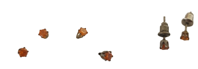Серьги гвоздики с камнем