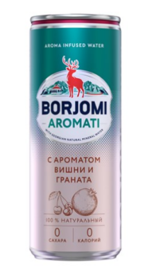Напиток  "Боржоми Флейворд Вотер" со вкусом вишни и граната 0,33 л