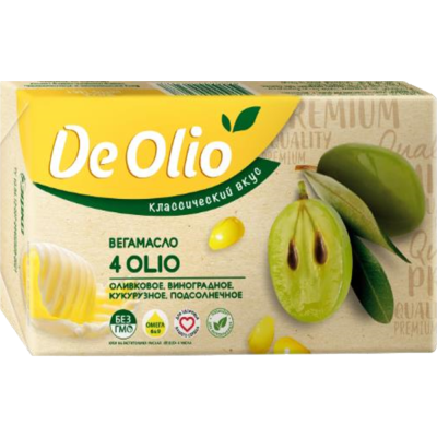Крем на растительных маслах De olio 4 масла, жир. 72,5%  180 гр.