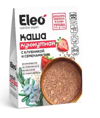 Каша кунжутная с клубникой и семенами чиа Eleo 200 г