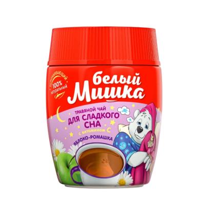 Сухие напитки гранула Блый Мишка "Детский чай с яблоком и ромашкой" ПЭТ 250гр, РФ
