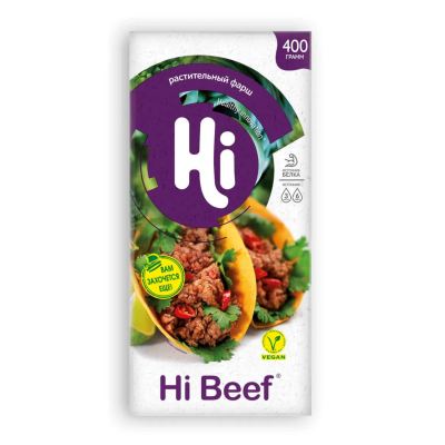 Фарш растительный  Hi Beef Хайбиф пищ. пр. ЭФКО 400 гр.