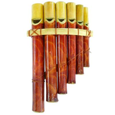 IN0189-04 Флейта Пана "Гудень" 6 трубок бамбук 14,5х8см