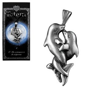 Амулет TOTEM 47 "Дельфины" ,металлический