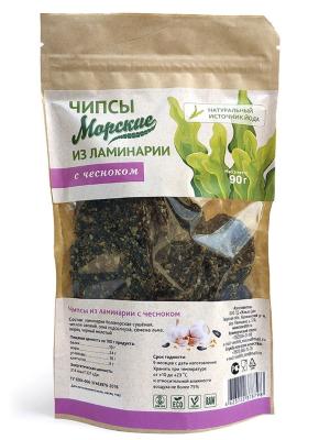 Морские чипсы из ламинарии с чесноком 90 гр.
