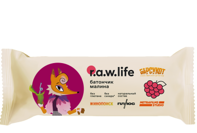 Батончик злаковый "Малина" R.A.W. Life для детей с 3-х летнего возраста 35гр.
