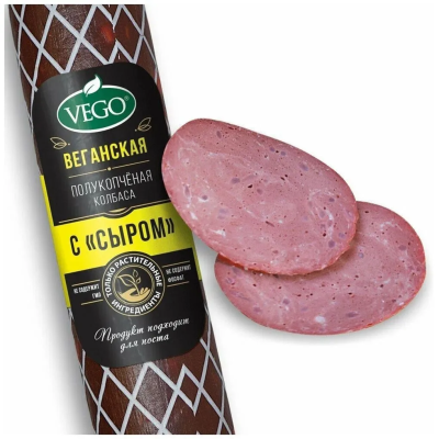 Продукт раст. Колбаса п/к с сыром "Vego" 400 гр. РФ