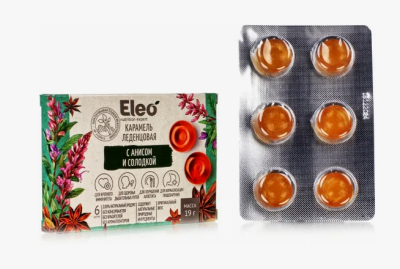 Карамель леденцовая с анисом и солодкой  "Eleo" 19 гр.