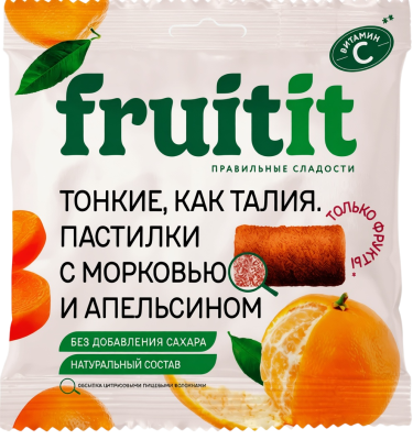 Пастилки FRUIT IT "Апельсин и морковь" 70гр.