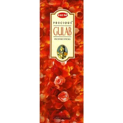 Благовония HEM "Precious gulab" Драгоценная роза, шестигранники, 20 гр.