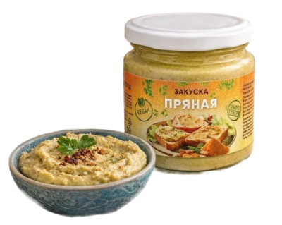 Закуска из нута стериализованная "Закуска ПРЯНАЯ"  180гр.