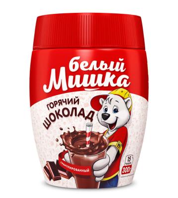 Горячий шоколад гранула БЕЛЫЙ МИШКА ПЭТ 300гр. РФ