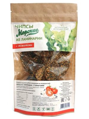 Морские чипсы (хлебцы сыроедческие) из ламинарии с томатом 90 гр.