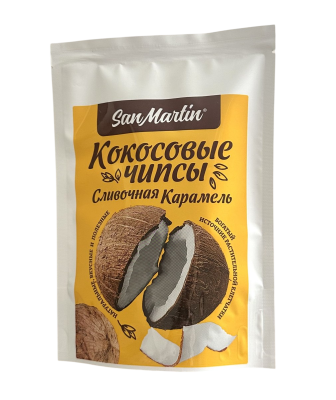 Кокосовые чипсы Сливочная карамель San Martin 40гр