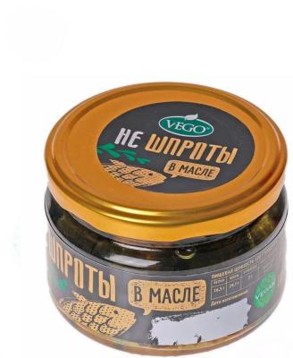 Продукт растительный консервированный "Шпроты в масле"  ст/б "Vego", 250 гр.