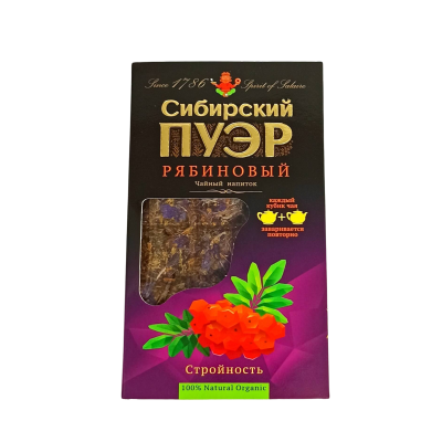 Чайный напиток "Сибирский пуэр" рябиновый, (плитка 96 г)
