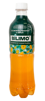 Безалкогольный напиток натурального брожения «BILIMO — со свежим лимоном и мятой» 500 мл