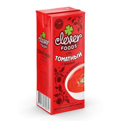 Томатный суп с зеленью "Clever Foods"  200мл. РБ