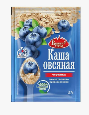 Каша овсяная с черникой  "Вышний город" 37гр. Каша овсяная с черникой  "Вышний город" 37гр.
