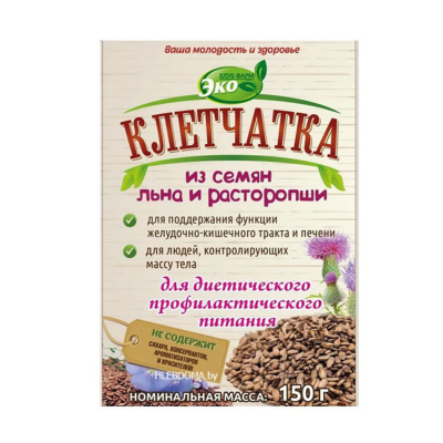 Клетчатка из семян льна и расторопши "Фарм Эко"  150 гр.