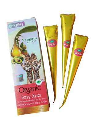Био тату .Тату хна с натуральными маслами Sangam Herbals Индия