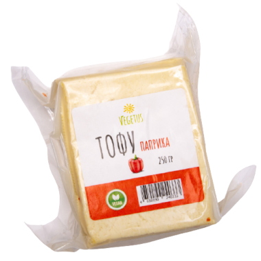 Пищевой соевый продукт "Тофу с паприкой" VEGETUS  250 гр. РФ