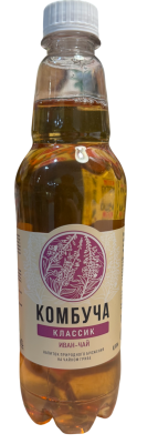 Напиток безалкогольный натурального брожения на чайном грибе " KOMBUCHA-CLASSIC" 0,555 л. РФ