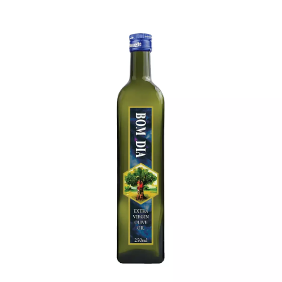 Масло оливковое нерафинированное высшего качества (Extra virgin olive oil) BOM DIA, стеклянная бутылка 0,25л