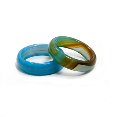 Кольцо из камня SEW123-L49 Морская волна агат притягивает энергии изобилия и благополучия размеры 16-19м