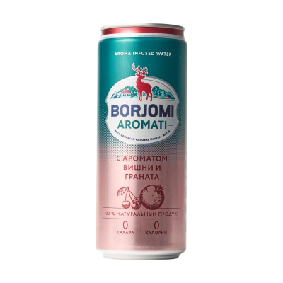 Напиток  "Боржоми Флейворд Вотер" со вкусом вишни и граната 0,33 л