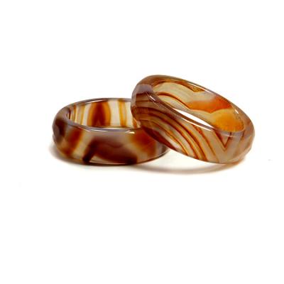 Кольцо SEW123-G82 из камня гладкое Сиреневый агат для изобилия и процветания магнит для денег размер d-17мм