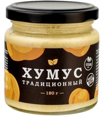 Хумус из нута стериализованный "ХУМУС ТРАДИЦИОННЫЙ"  180гр.