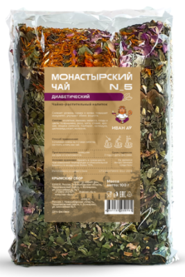 Фиточай  "Монастырский" №5 диабедический 100 гр. РФ