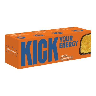Кокосовый батончик с мандарином "Kick" 45 гр. РФ