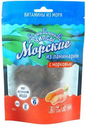 Морские чипсы из ламинарии с морковью 90 гр.