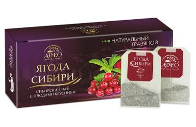 Чайный напиток "Ягода Сибири. Брусника" 2.0 гр*20 пак