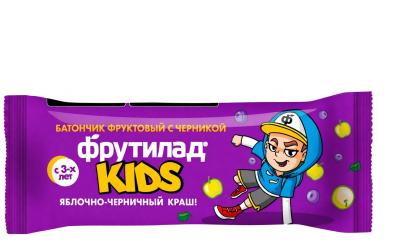 Фруктовый батончик с черникой  "Фрутилад KIDS яблочно-черничный краш"  25 гр.
