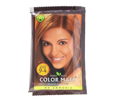 Краска для волос COLOR MATE  золотисто-коричневый . Индия.