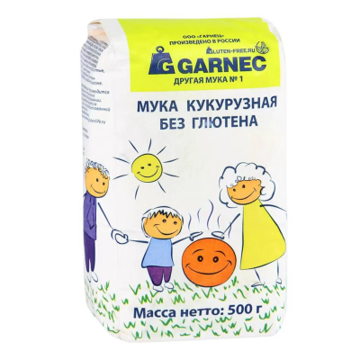 Мука кукурузная "Гарнец" без глютена  500 гр.