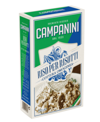 Рис для Ризотто CAMPANINI длиннозерный Raseria Италия в/у 1кг